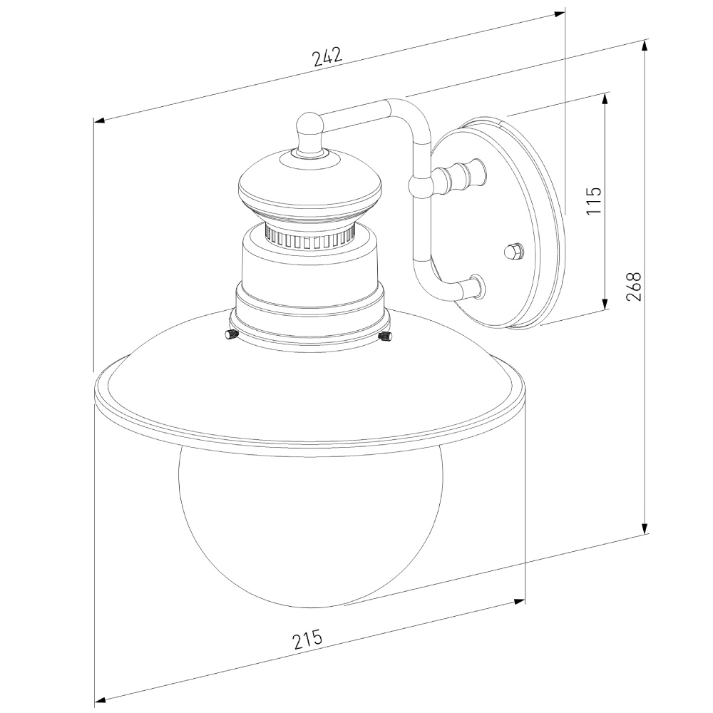 Уличный настенный cветильник Elektrostandard Talli D GL 3002D черный 4690389106576 в Санкт-Петербурге