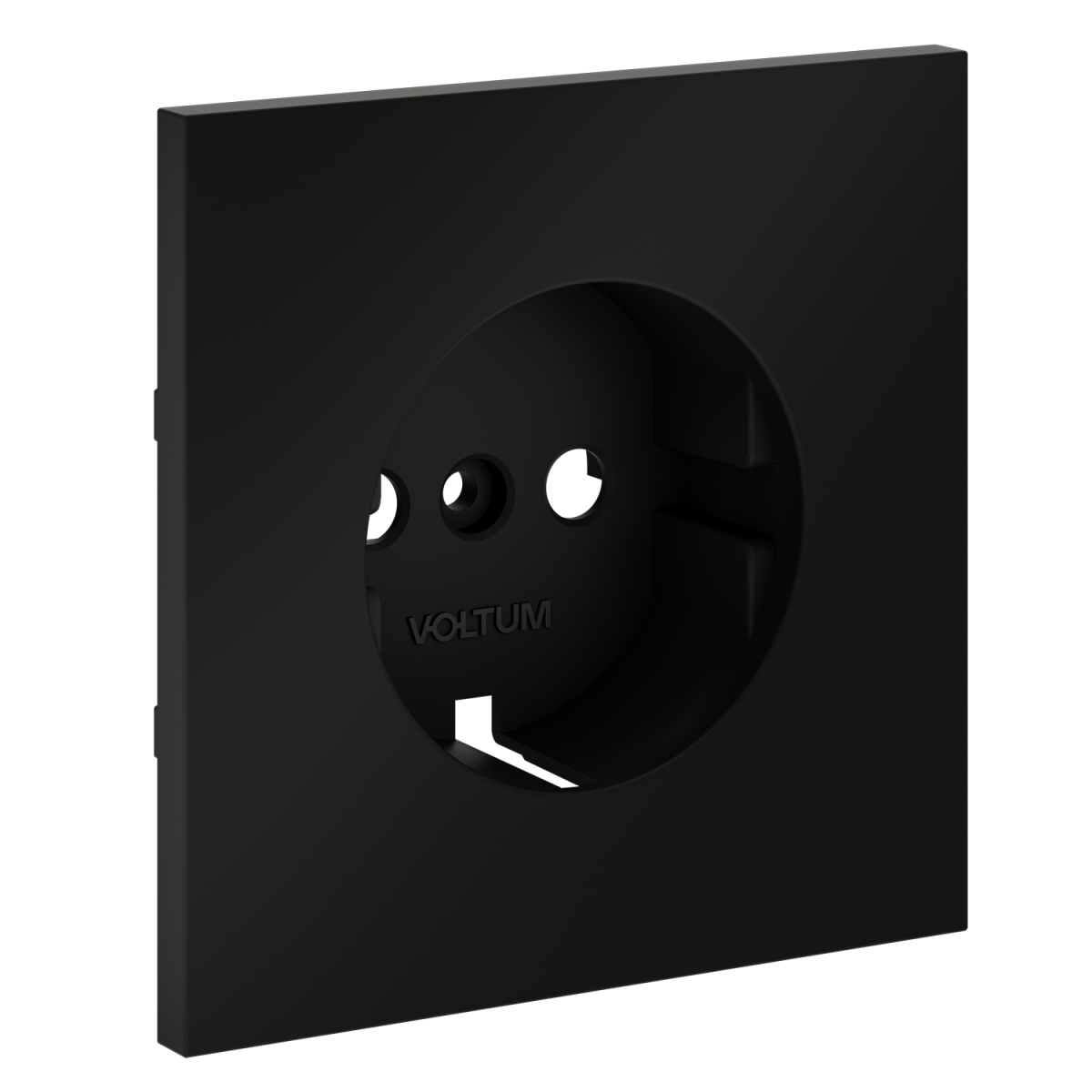 Накладка для розетки с заземлением Voltum S70 (черный матовый) VLS000608 в #REGION_NAME_DECLINE_PP#