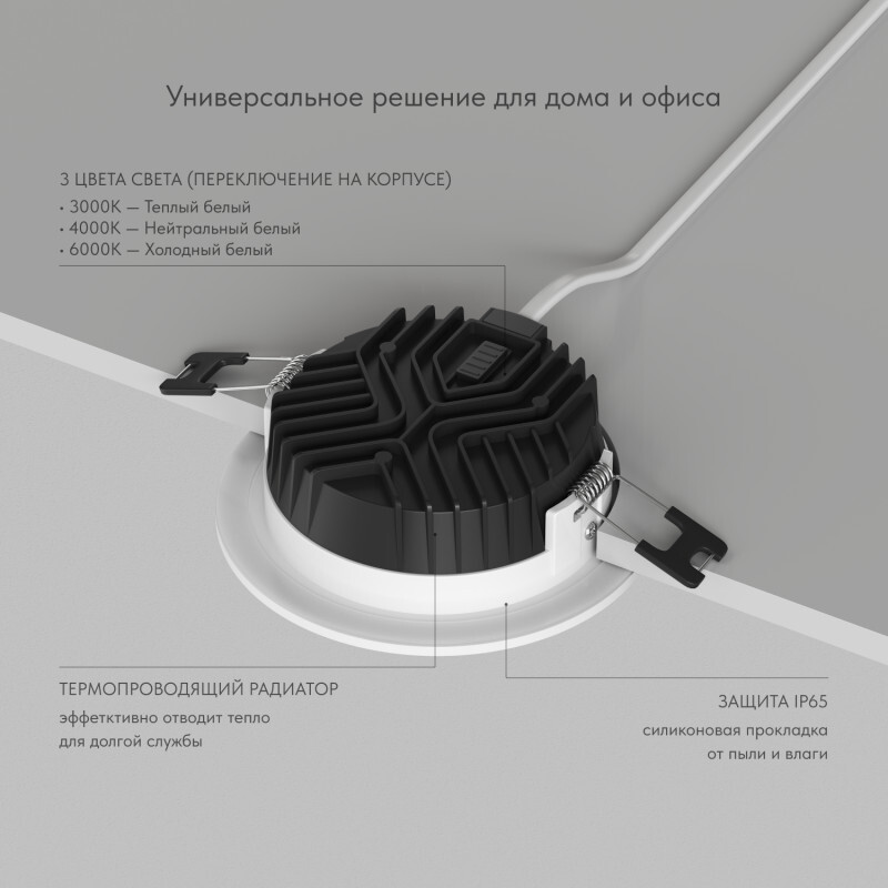 Встраиваемый светильник Denkirs Versa DK2461-WH в Санкт-Петербурге