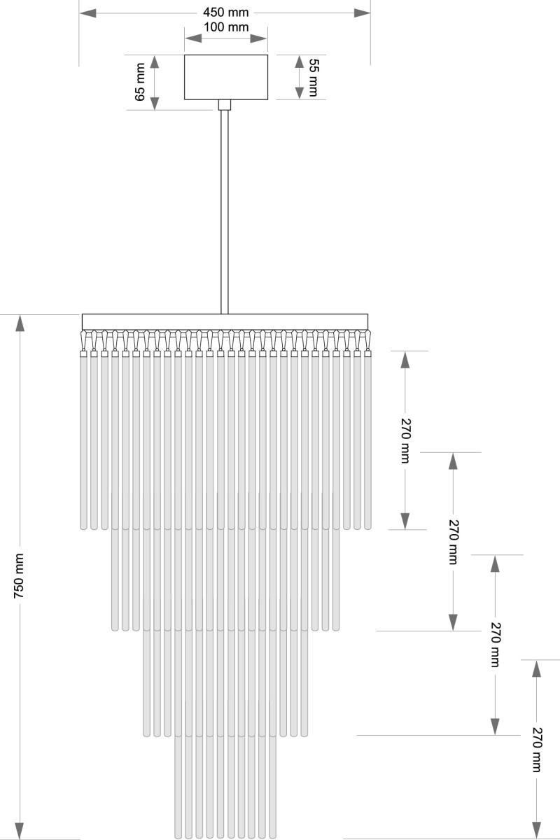 Люстра на штанге Kutek Filago FIL-ZW-10(P)450/270 в #REGION_NAME_DECLINE_PP#