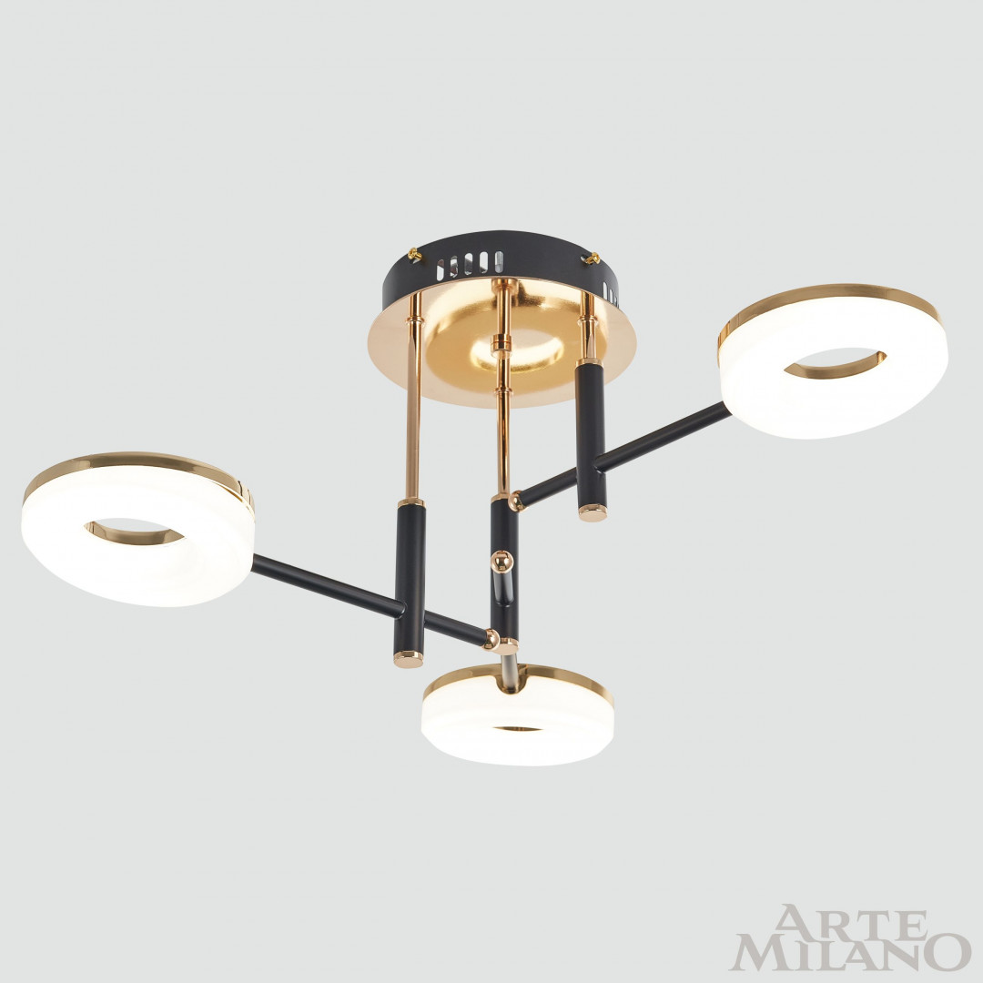 Потолочная люстра Arte Milano Ferrara 272999/3 BK/GD в #REGION_NAME_DECLINE_PP#