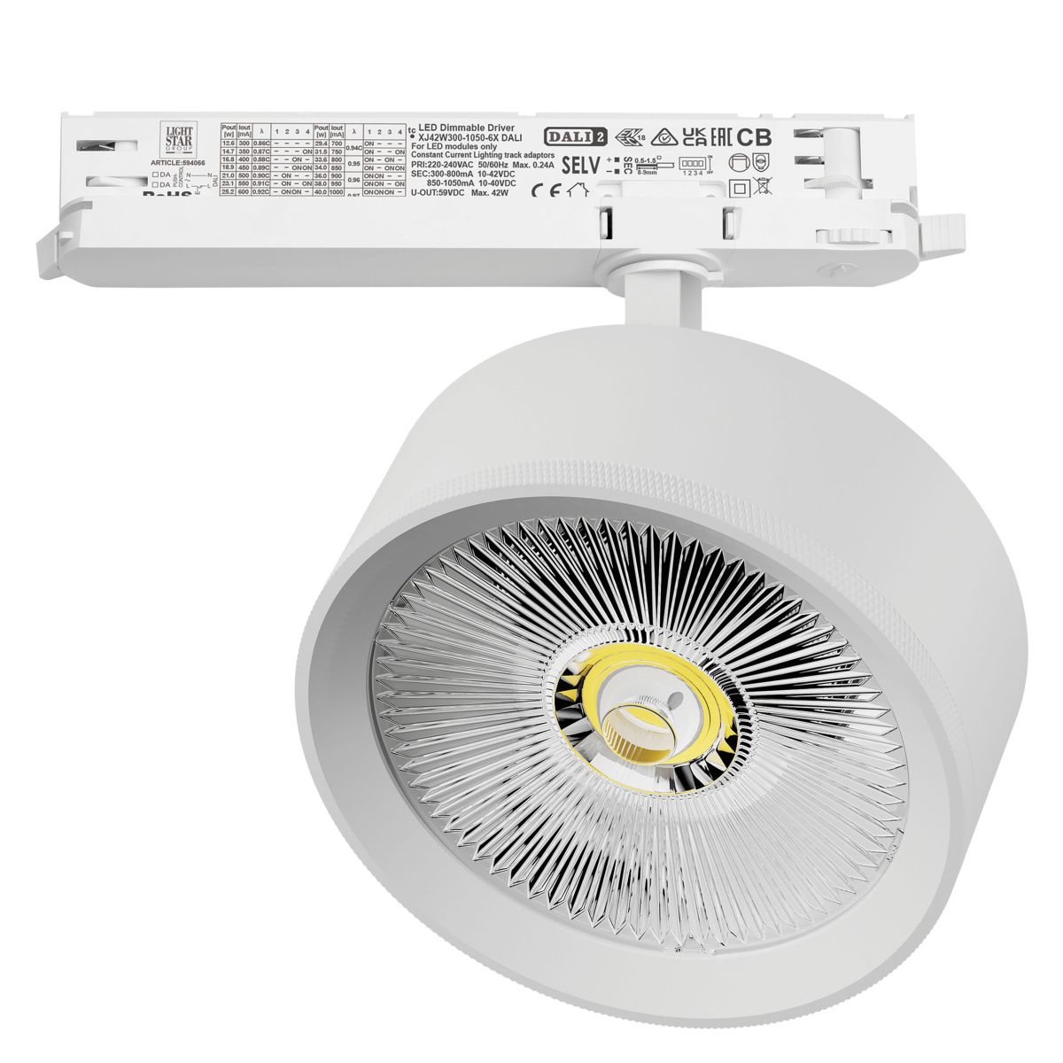 Трековый трехфазный светильник Quattro LED с управлением DALI Lightstar Alta Pro A5746DALI в Санкт-Петербурге