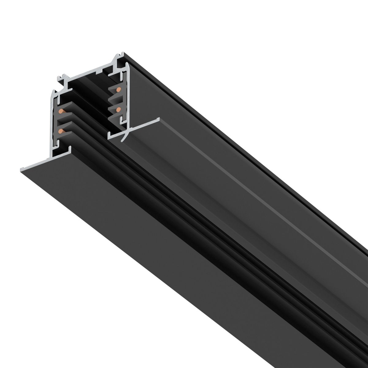 Шинопровод четырехконтактный трехфазный встраиваемый со стыковочными пазами (круглые медные жилы) 3м Lightstar Quattro 503038-R в Санкт-Петербурге