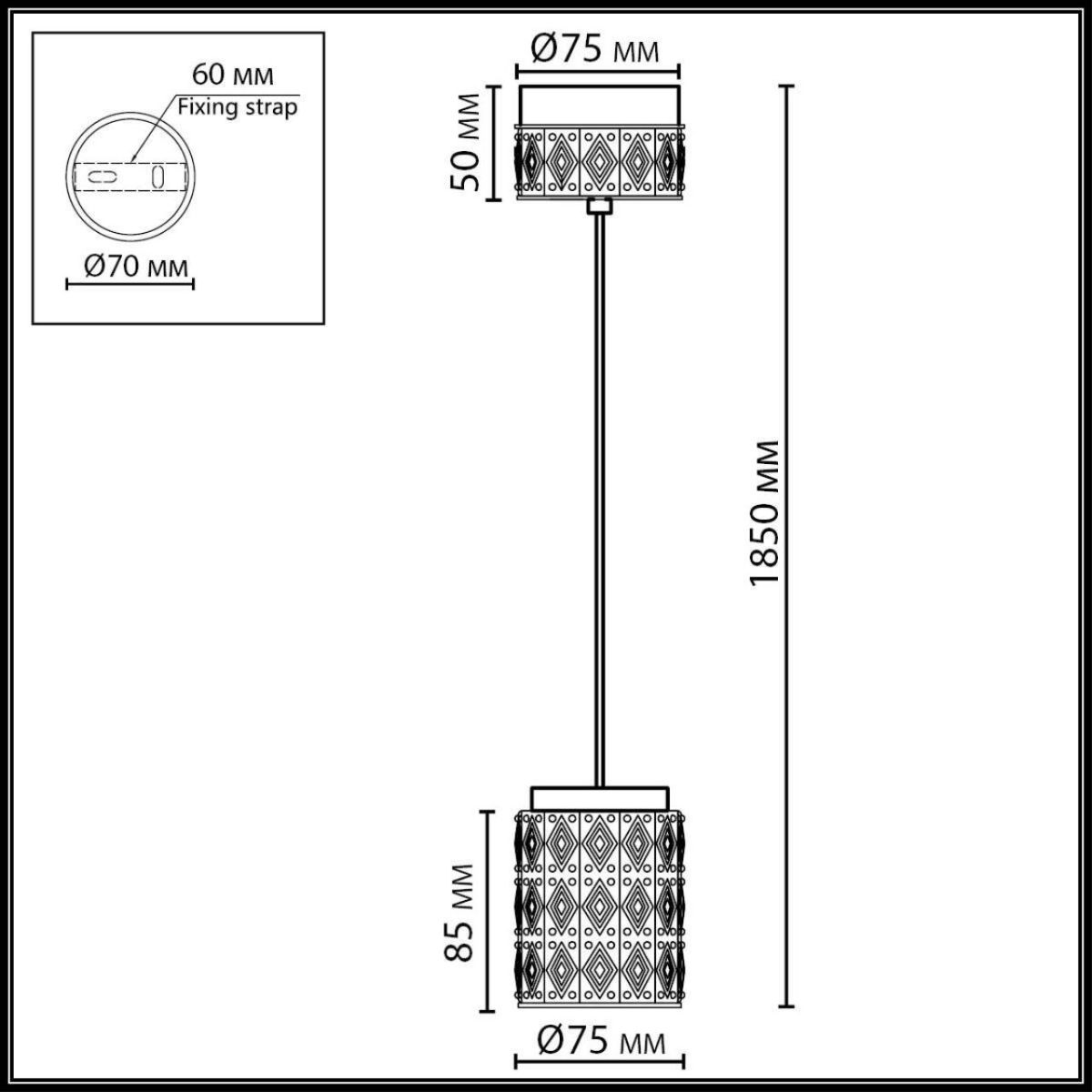 Подвесной светильник Odeon Light L-Vision Lulu 5453/5LA в #REGION_NAME_DECLINE_PP#