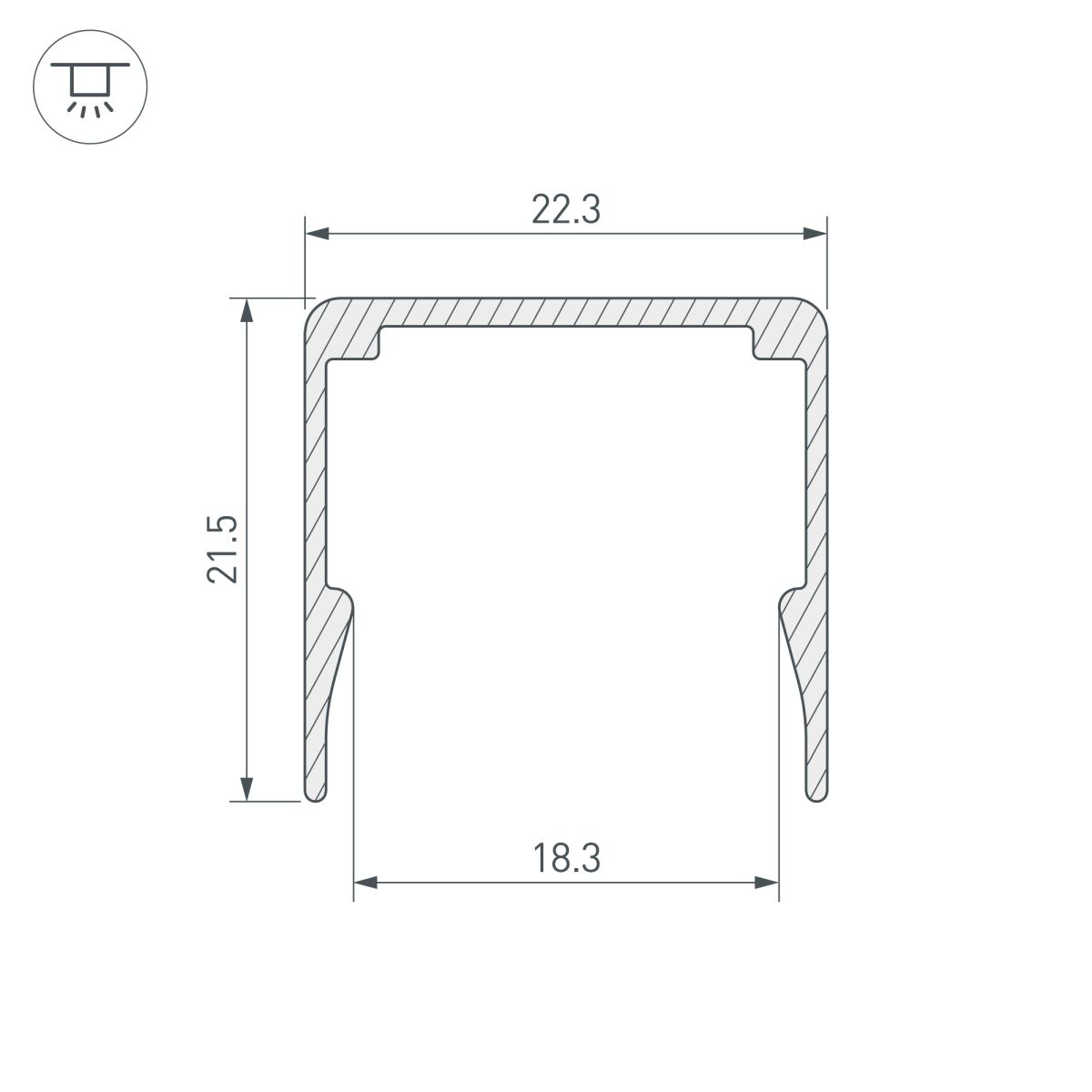 Профиль Arlight WPH-FLEX-2020-1000 ANOD (Алюминий) 062627 в Санкт-Петербурге