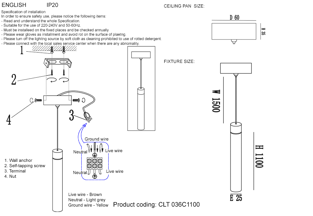 Подвесной светильник Crystal Lux CLT 036C1100 GO в Санкт-Петербурге