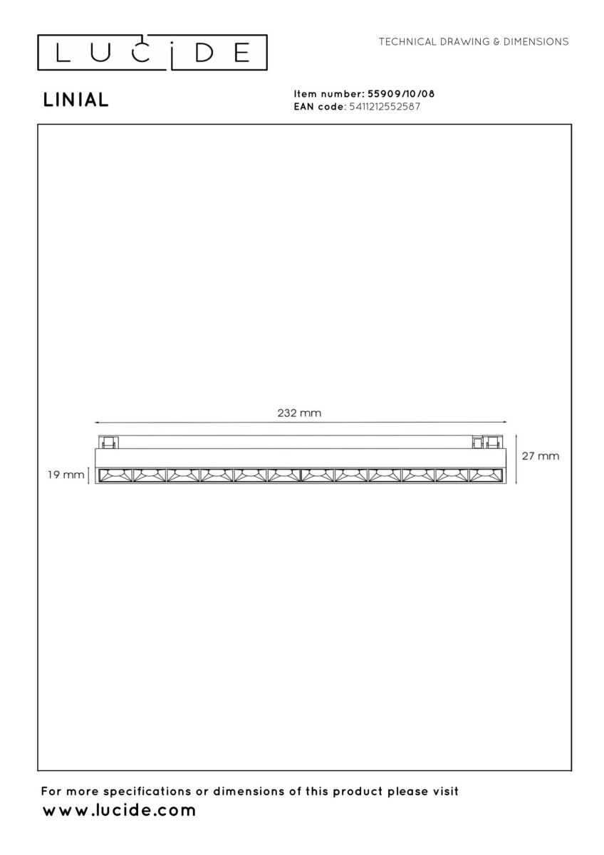 Трековый светильник потолочный Lucide Linial Xenia 55909/10/08 в Санкт-Петербурге