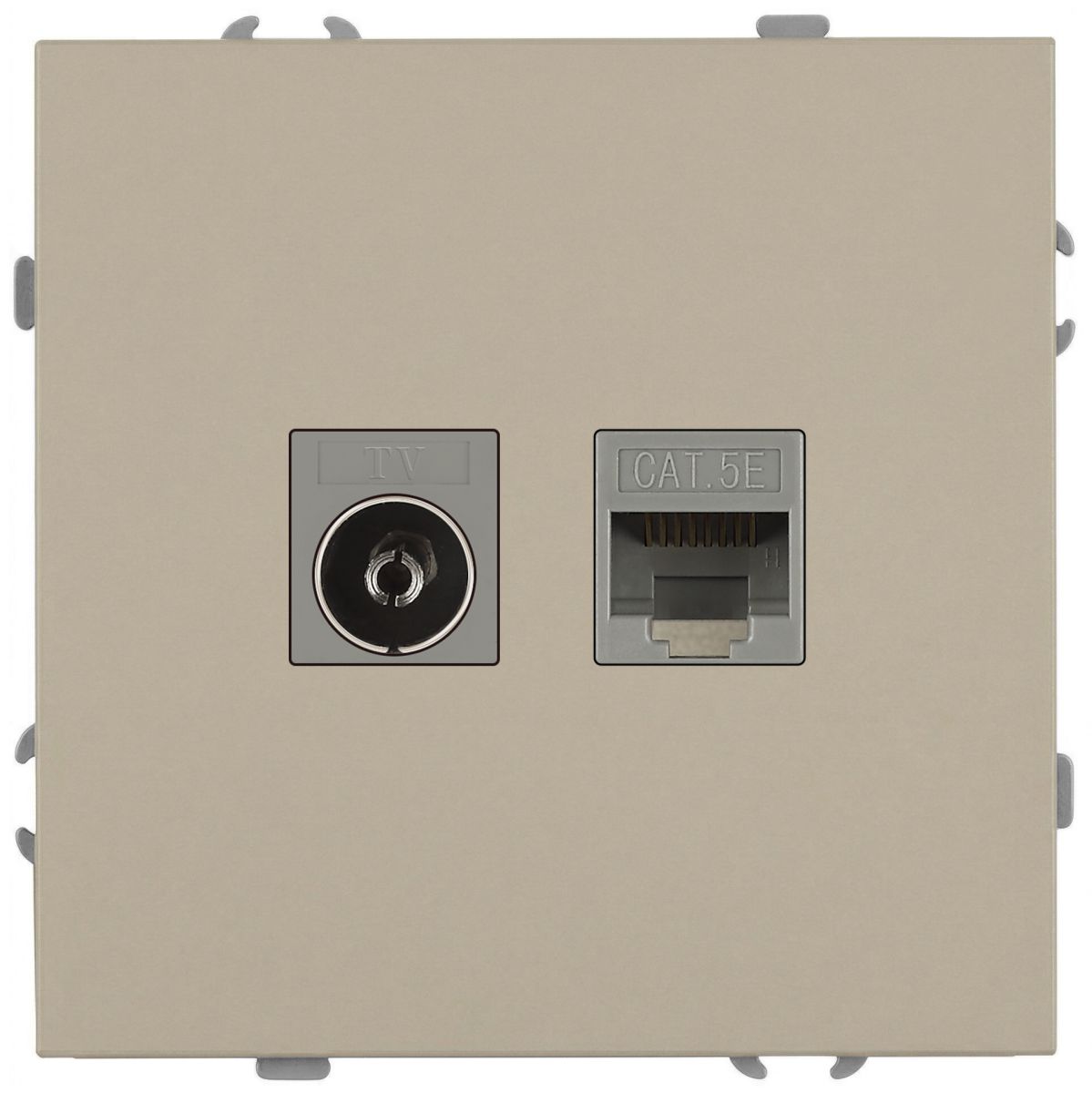 Розетка Эра Galaxy 15-3110-04 комбинированная RJ45+TV IP20 шампань Б0070782 в Санкт-Петербурге