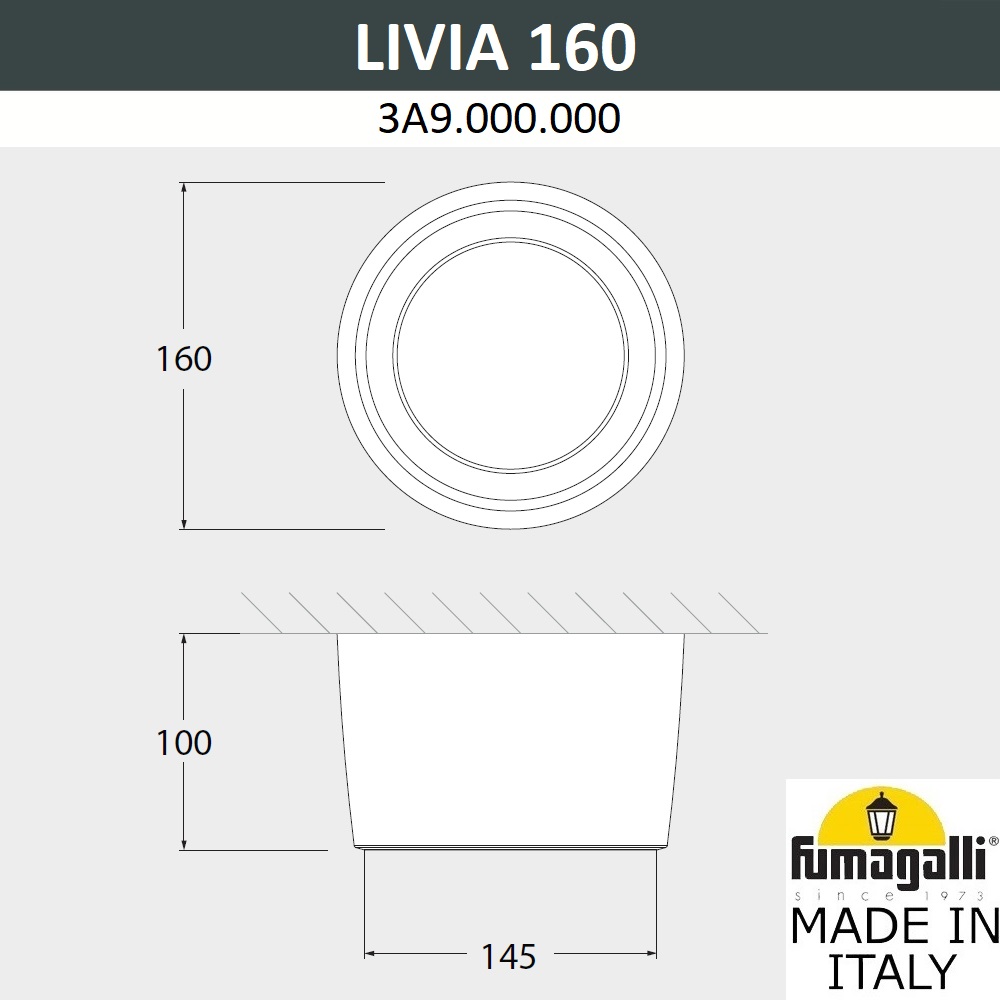 Уличный потолочный светильник Fumagalli Livia 3A9.000.000.LXD1L в Санкт-Петербурге