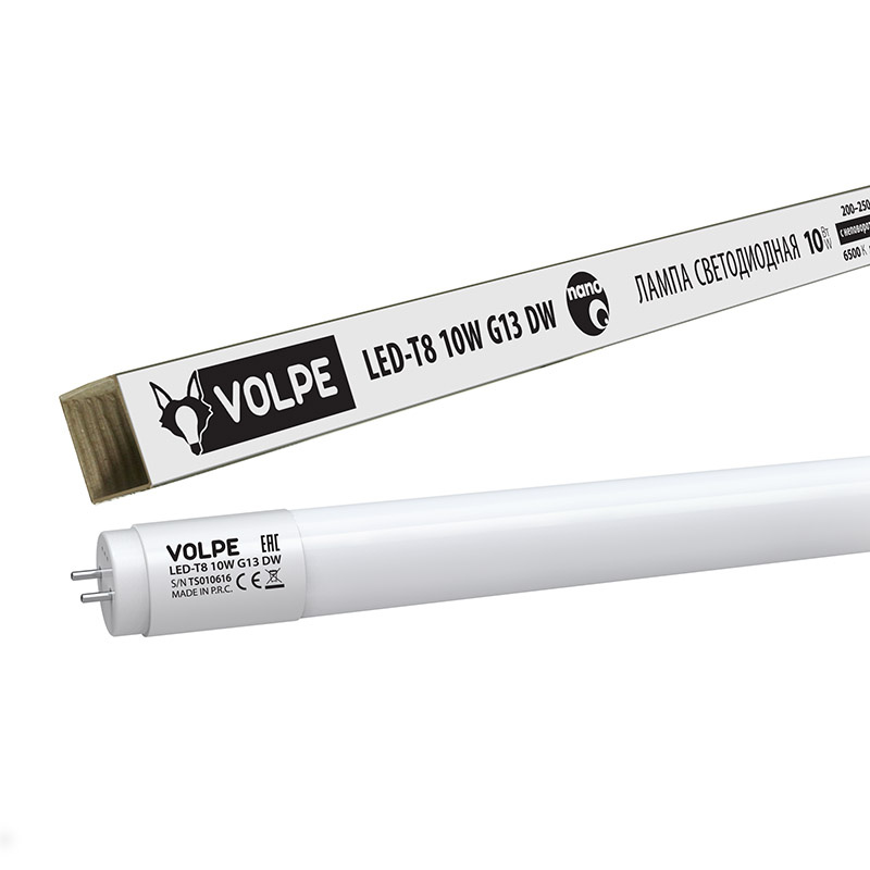 Лампа светодиодная (UL-00001455) Volpe G13 10W 6500K матовая LED-T8-10W/DW/G13/FR/FIX/N в Санкт-Петербурге
