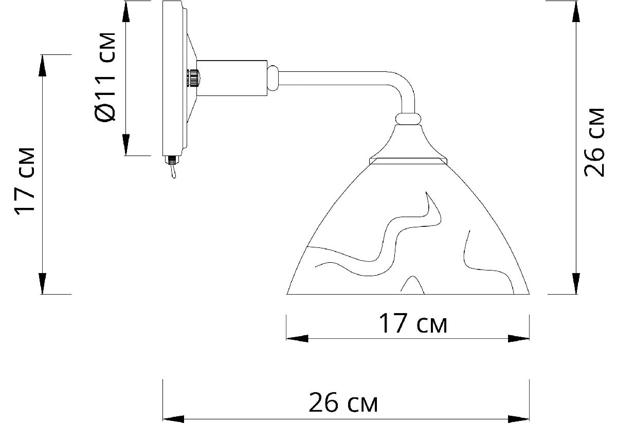 Бра Arte Lamp Matthew A5032AP-1BR в Санкт-Петербурге