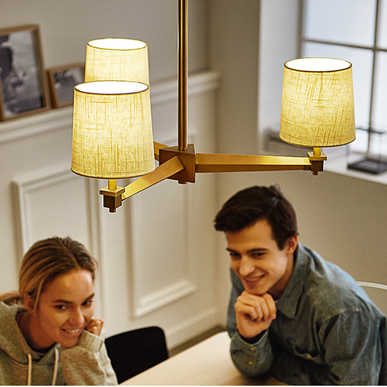 Люстра на штанге ImperiumLoft Stavra Jorgenson Beige/Dark Wood 203576-26 в Санкт-Петербурге