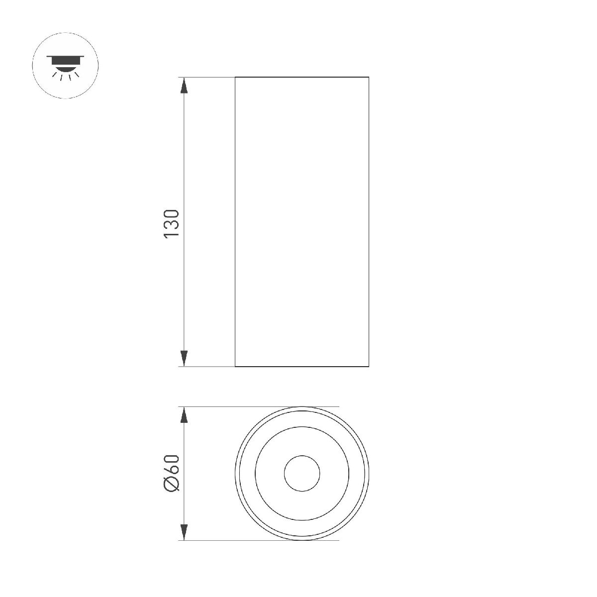 Накладной светильник Arlight SP-GABI-SURFACE-R60-12W Warm3000 050720 в Санкт-Петербурге