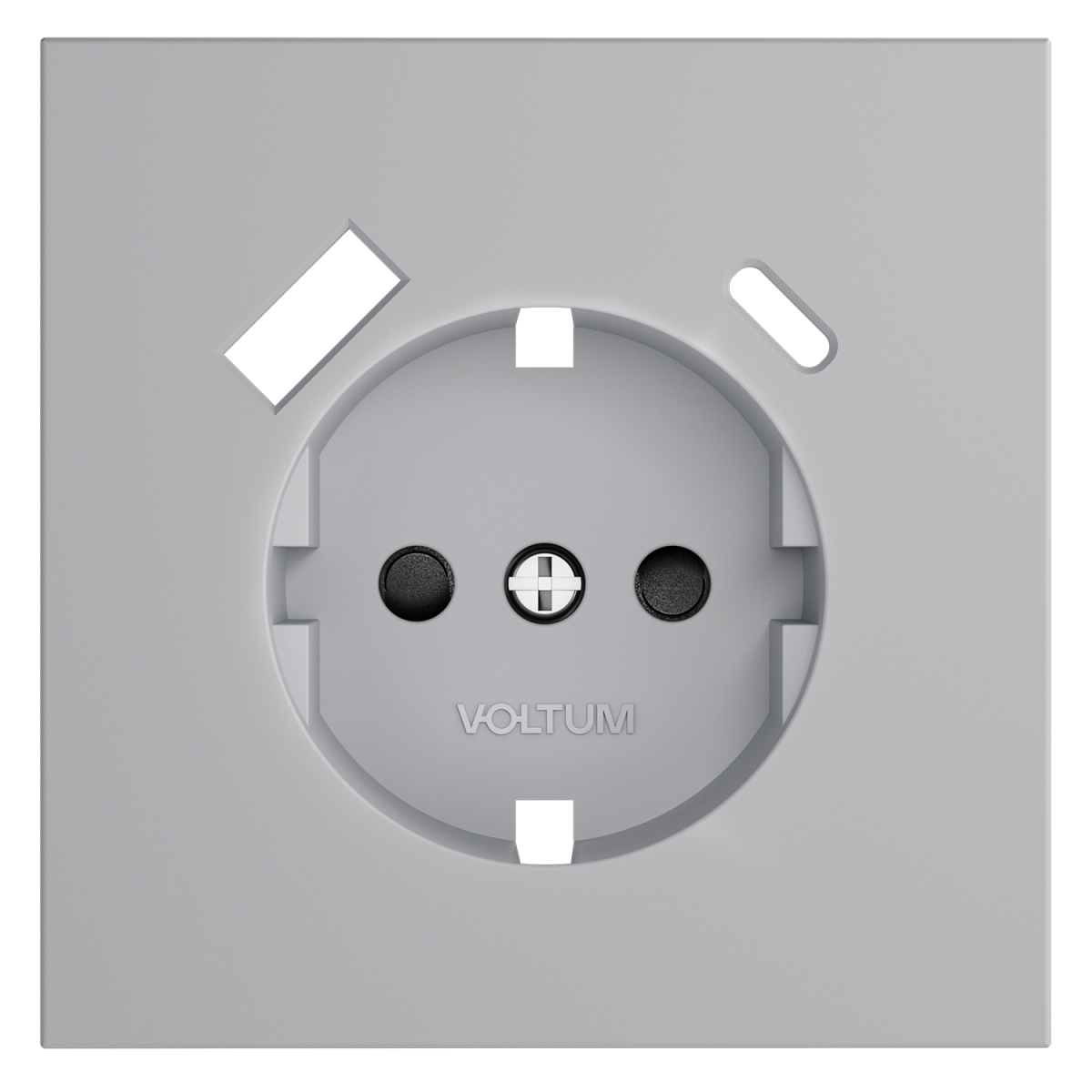 Накладка для розетки с заземлением и защитными шторками, с USB A+C Voltum S70 (серый) VLS001016 в Санкт-Петербурге