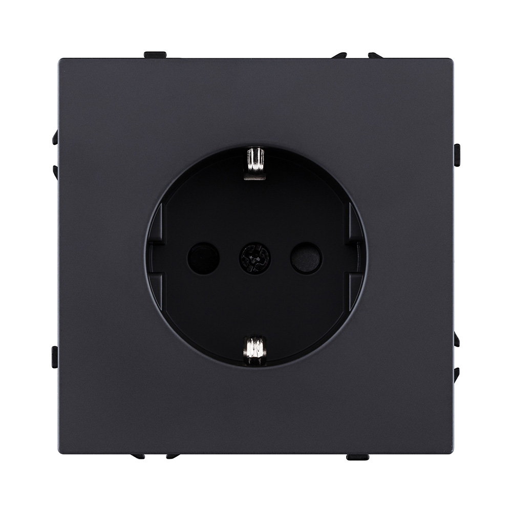 Розетка штепсельная SCHUKO 16A/250 В, черный матовый Kollinger Eclipse EC-014BK в #REGION_NAME_DECLINE_PP#