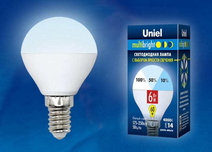 Лампа светодиодная (UL-00002374) Uniel E14 6W 4000K матовая LED-C37-6W/NW/E14/FR/MB PLM11WH в #REGION_NAME_DECLINE_PP#