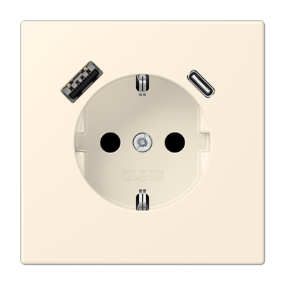 Розетка 2K+З USB Typ AC Jung LC1520-15CA245 в Санкт-Петербурге