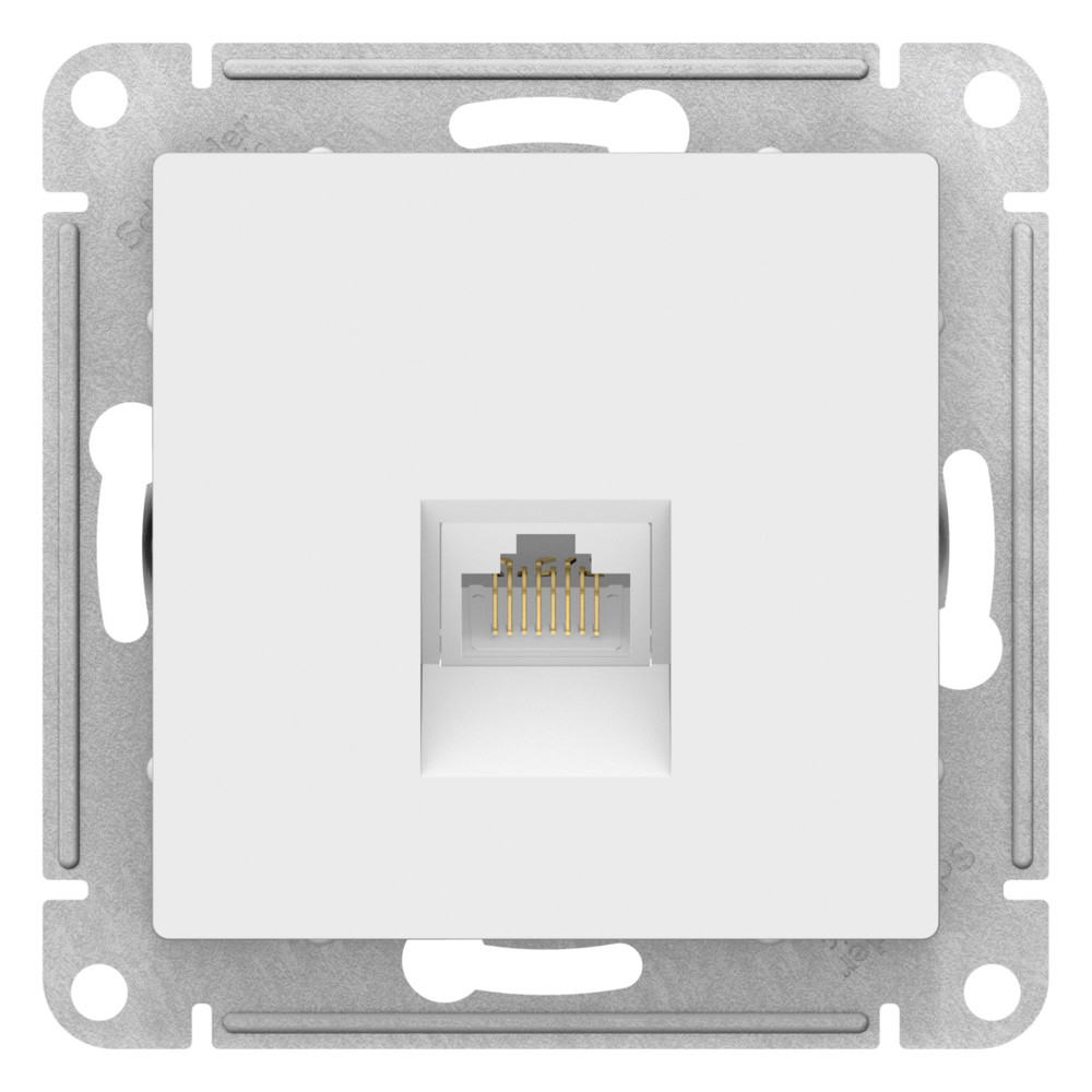 Розетка компьютерная RJ45, кат. 6A, Systeme Electric AtlasDesign Лотос ATN001386 в Санкт-Петербурге