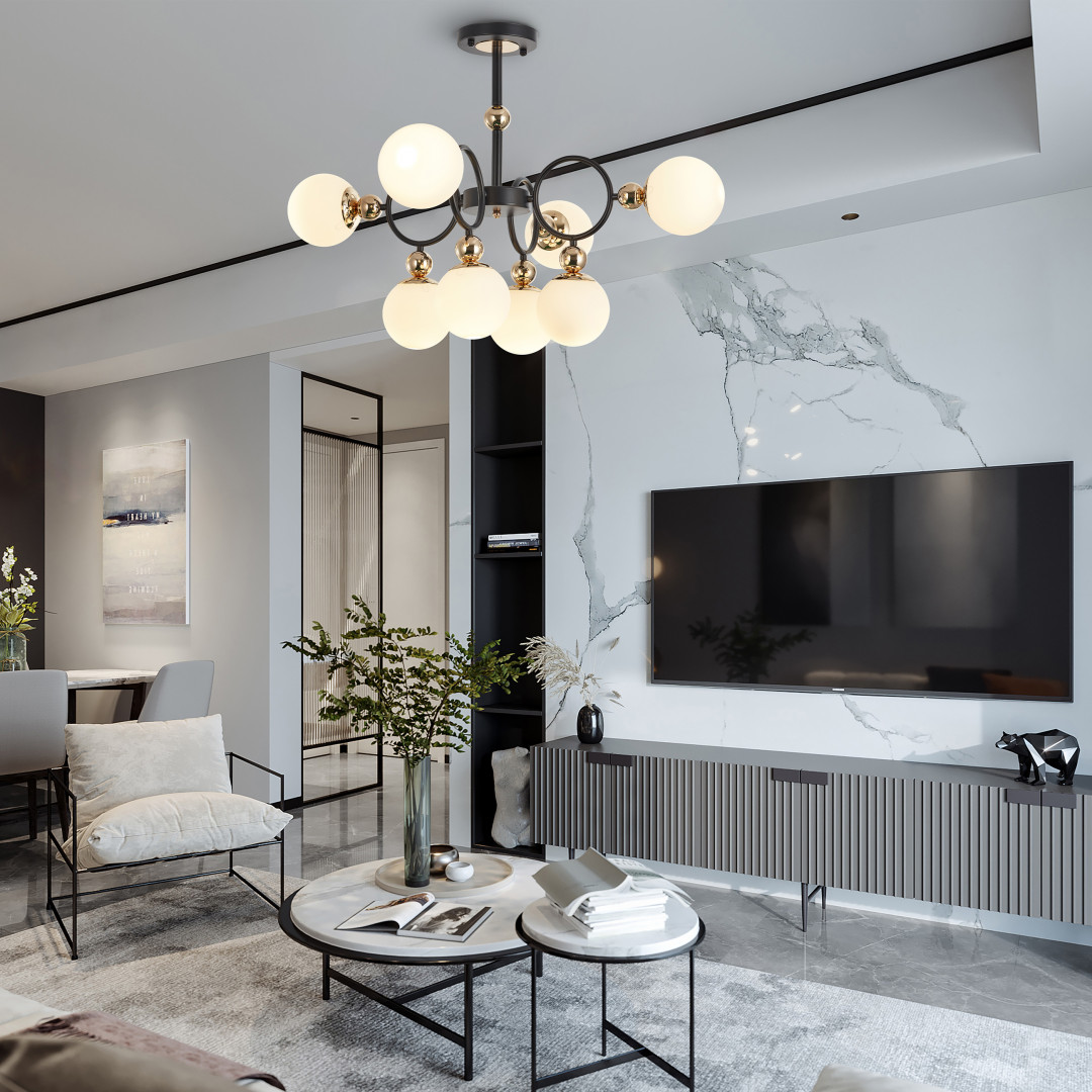 Потолочная люстра Arte Milano Neapolis 274307/8 BK/GD в #REGION_NAME_DECLINE_PP#