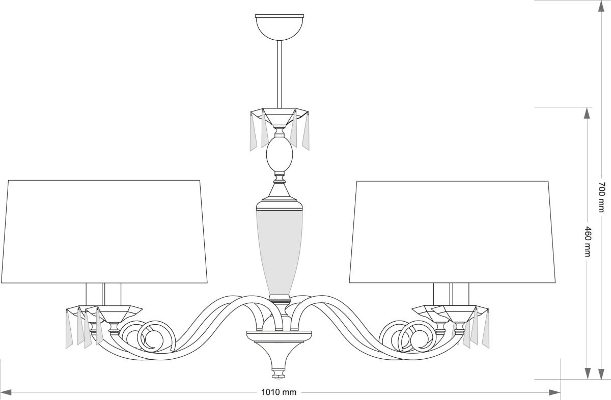 Подвесная люстра Kutek Monza MON-ZWL-4 (P/A) в Санкт-Петербурге