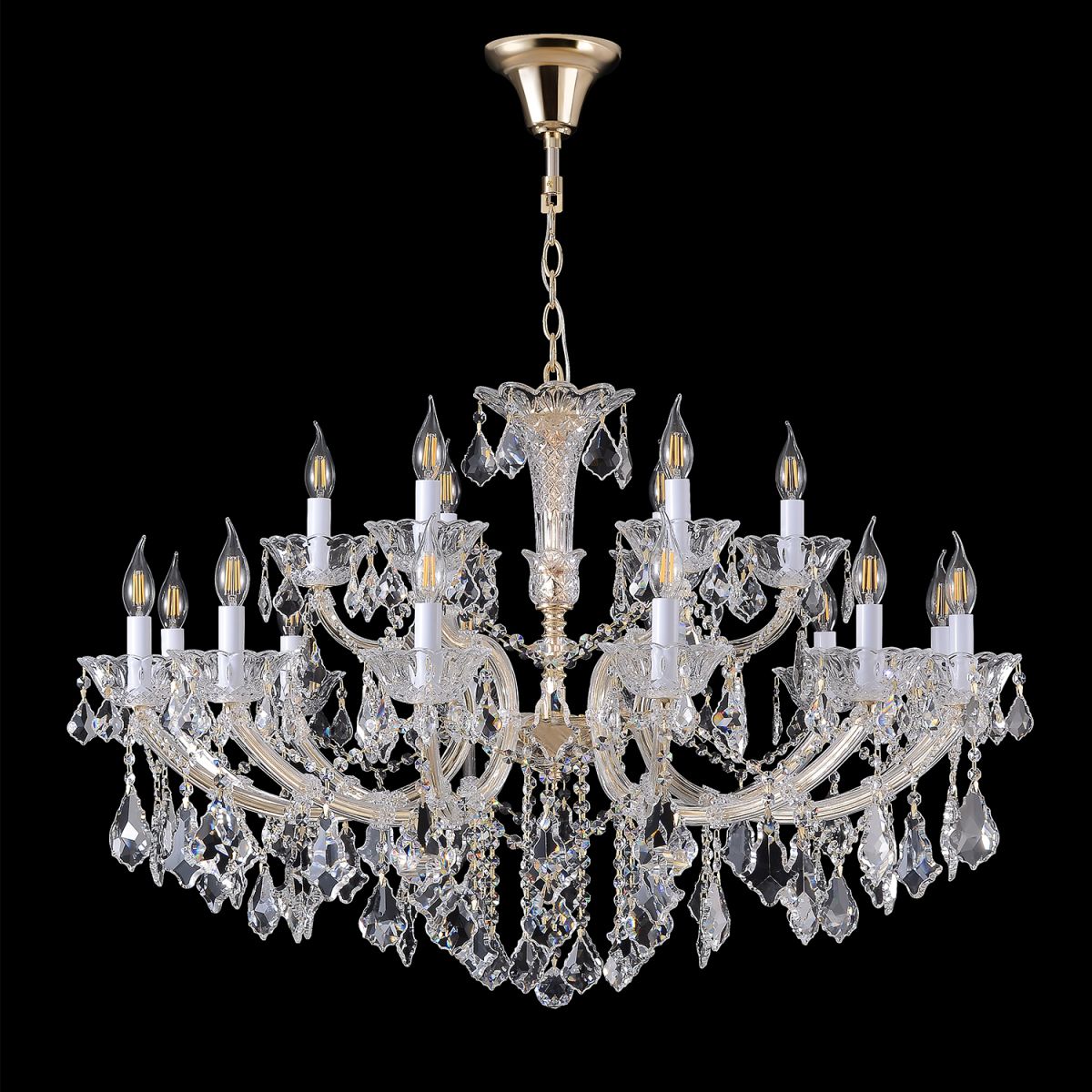 Подвесная люстра Crystal Lux CRISTELLE SP12+6 GOLD в Санкт-Петербурге