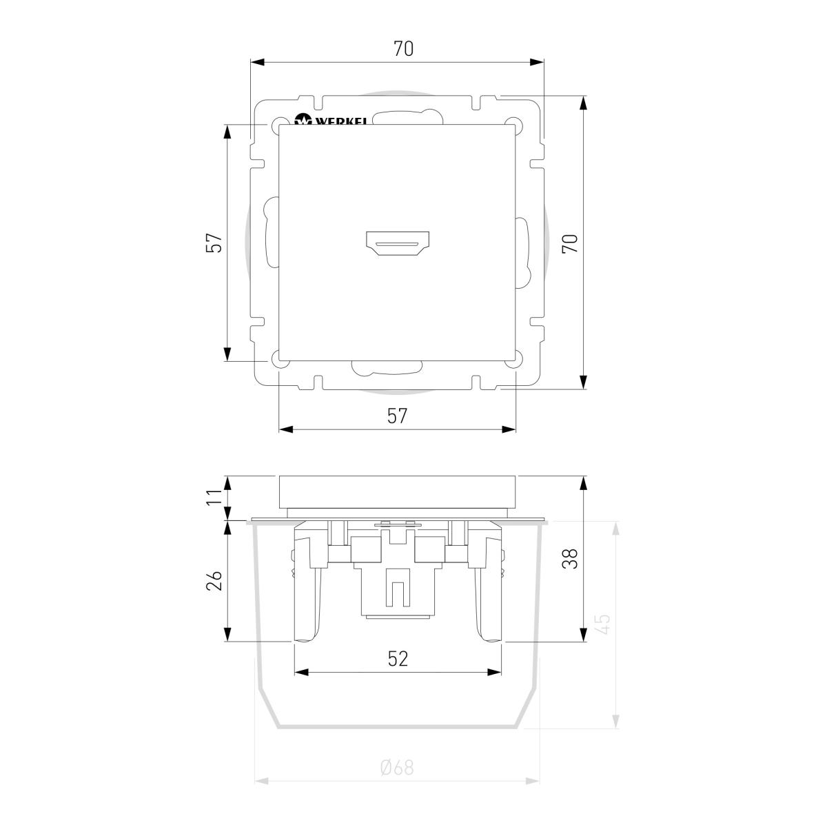 Розетка HDMI Werkel серебряный WL06-60-11 4690389110993 a039268 в Санкт-Петербурге