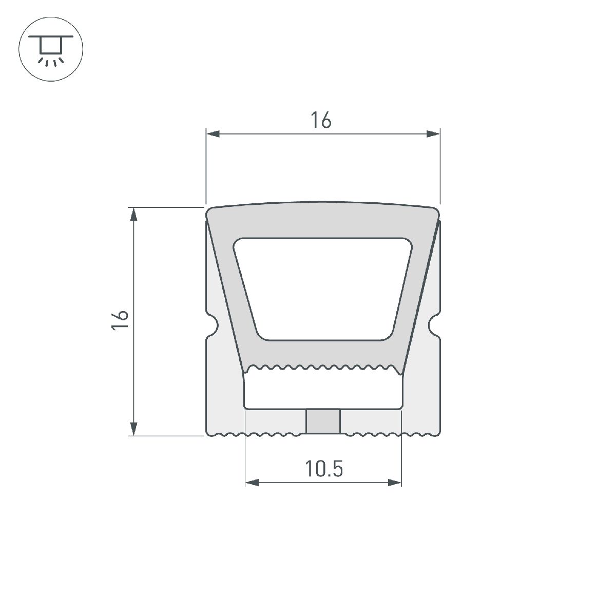 Силиконовый профиль Arlight WPH-FLEX-1616-TOP-S11-5m WHITE 040270 в Санкт-Петербурге