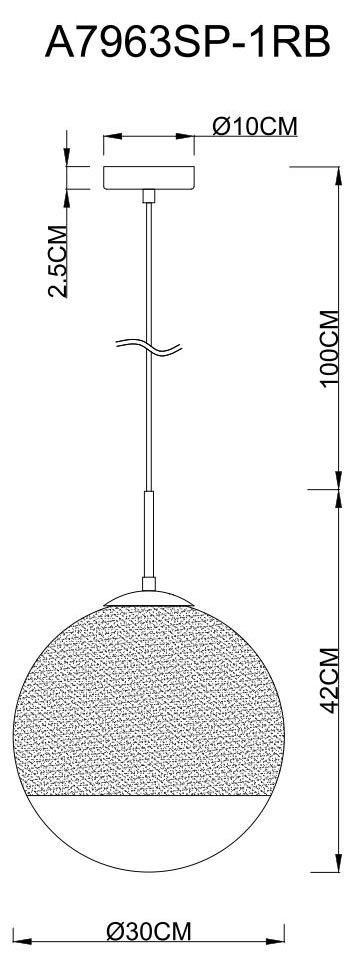 Подвесной светильник шар Arte Lamp Jupiter Copper A7963SP-1RB в Санкт-Петербурге