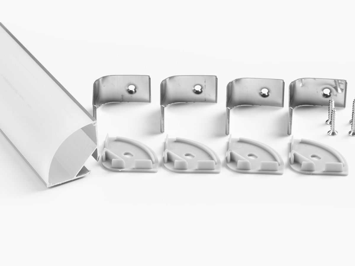 Профиль угловой LEDS POWER СПУ3030 алюм. анод-й с матовым рассеивателем 2м 008349 в Санкт-Петербурге