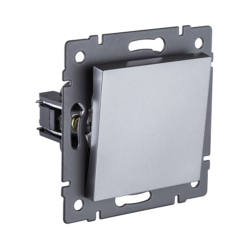 Выключатель 1-клавишный проходной 10А/250В, серый Kollinger REA-S-003GY для Aspekt, Eleganz, Reflex в Санкт-Петербурге