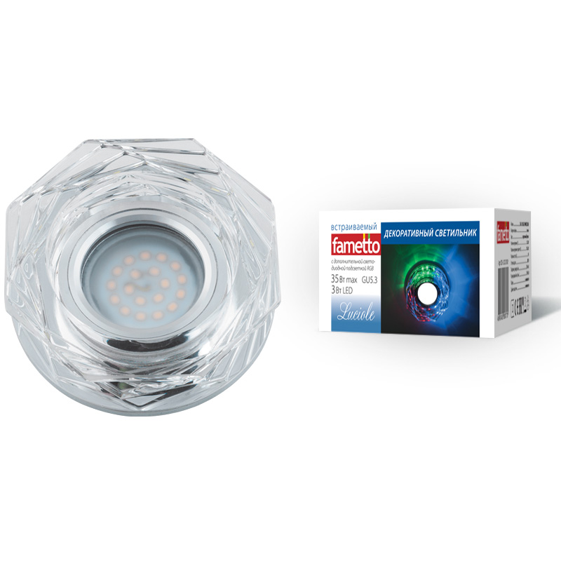 Встраиваемый светильник Fametto Luciole DLS-L122 GU5.3 GLASSY/CLEAR/RGB UL-00000371 в #REGION_NAME_DECLINE_PP#