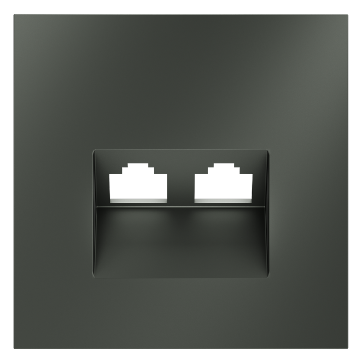 Накладка для розетки компьютерной двойной RJ45+RJ45 кат.6 Voltum S70 (титан) VLS001406 в #REGION_NAME_DECLINE_PP#