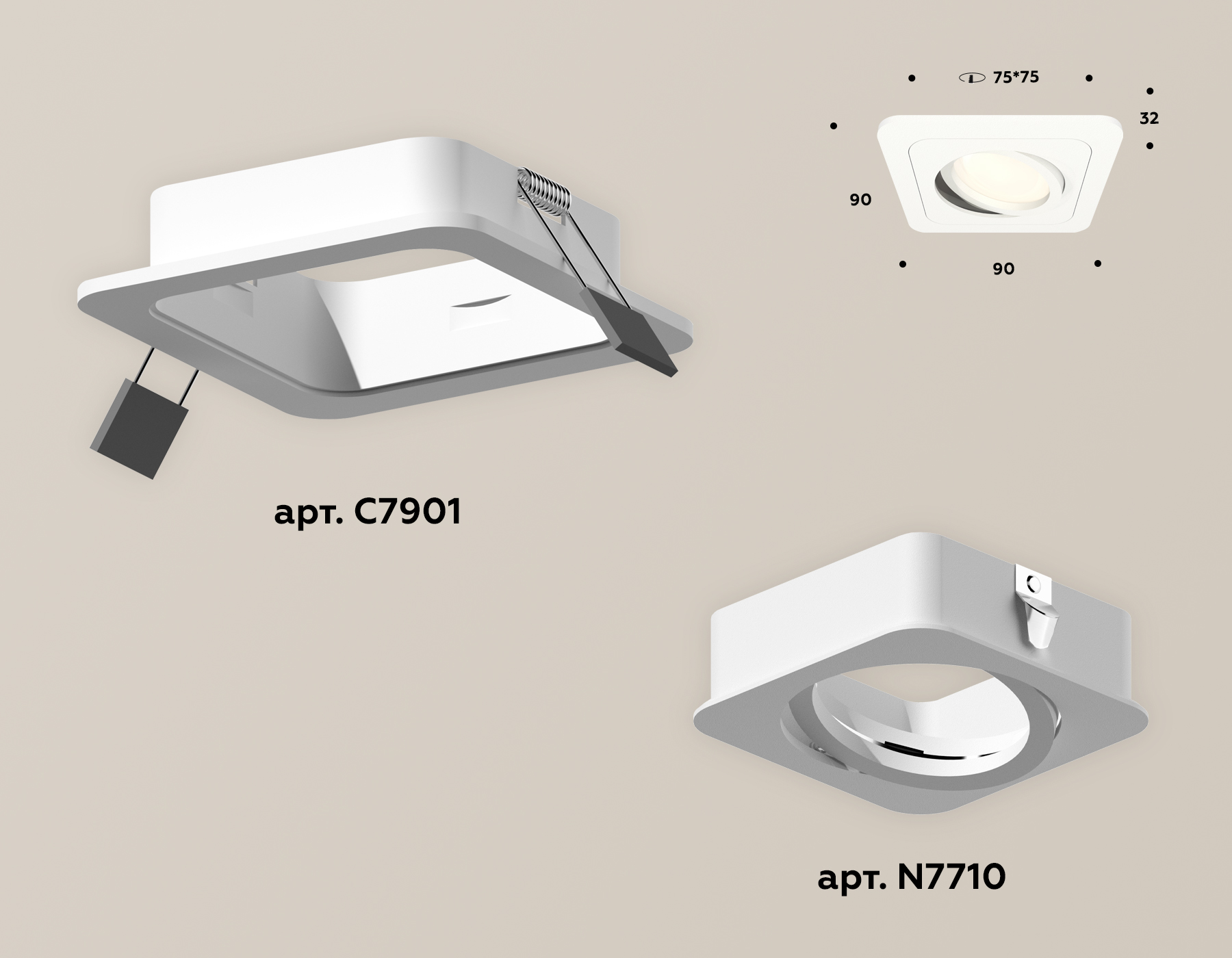 Встраиваемый поворотный светильник Ambrella Light Techno XC7901010 (C7901, N7710) в Санкт-Петербурге