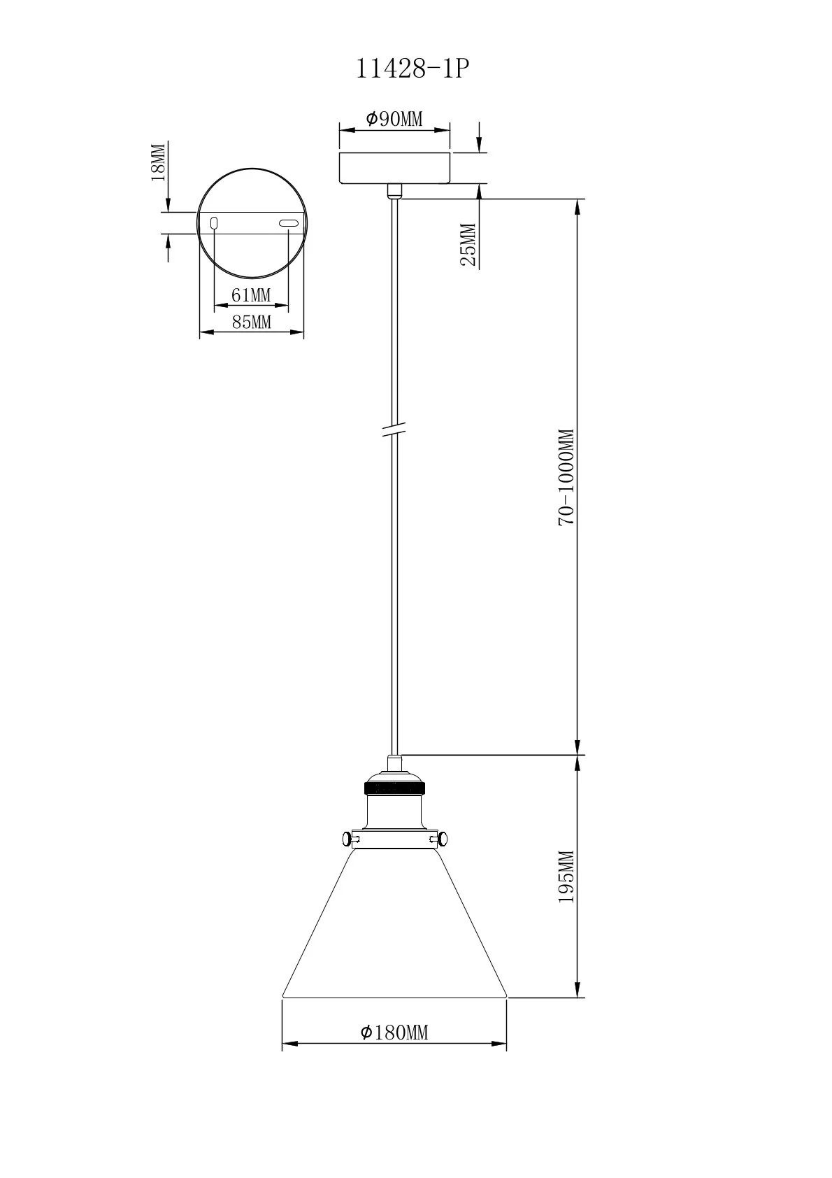 Подвесной светильник Moderli Single V11428-1P в #REGION_NAME_DECLINE_PP#