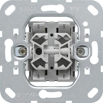 Переключатель кнопочный однохклавишный перекрестный Gira System 55 10A 250V 013900 в Санкт-Петербурге