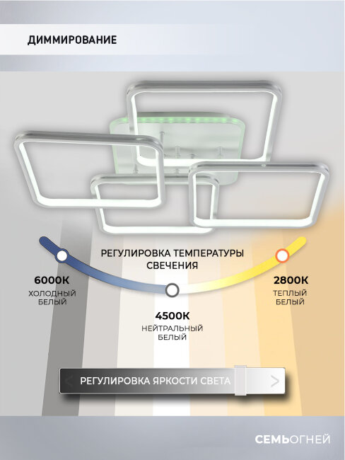 Потолочная люстра Seven Fires Mate SF5033/5C-WT-CR-RGB в Санкт-Петербурге
