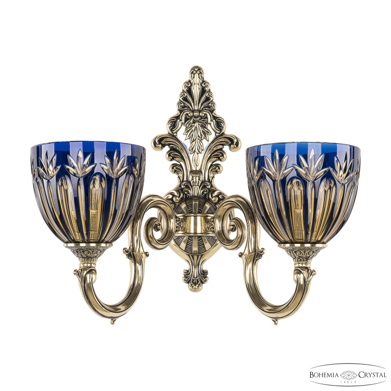 Бра Bohemia Ivele Crystal Verona 7203B14/2/175 GB P1 U Amber-Blue/H-1I в Санкт-Петербурге