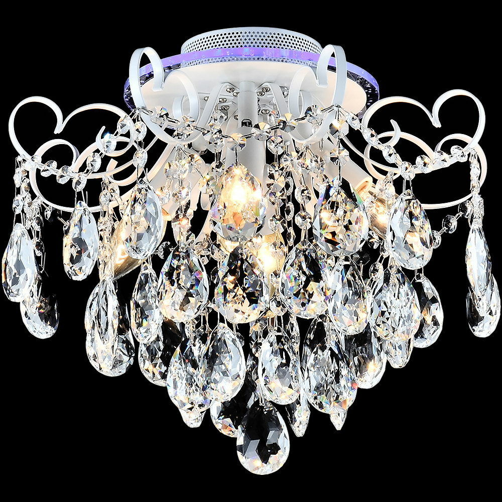 Потолочная люстра Reluce 04024-0.3-04 WH+SILVER PN+RGB в Санкт-Петербурге
