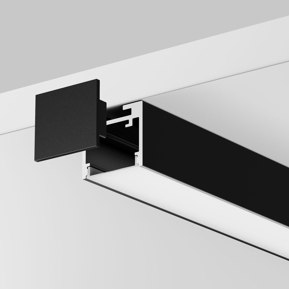 Комплект заглушек для профиля 25×22 2шт Maytoni Led Strip ALM-2522-B-EC 642066 в Санкт-Петербурге