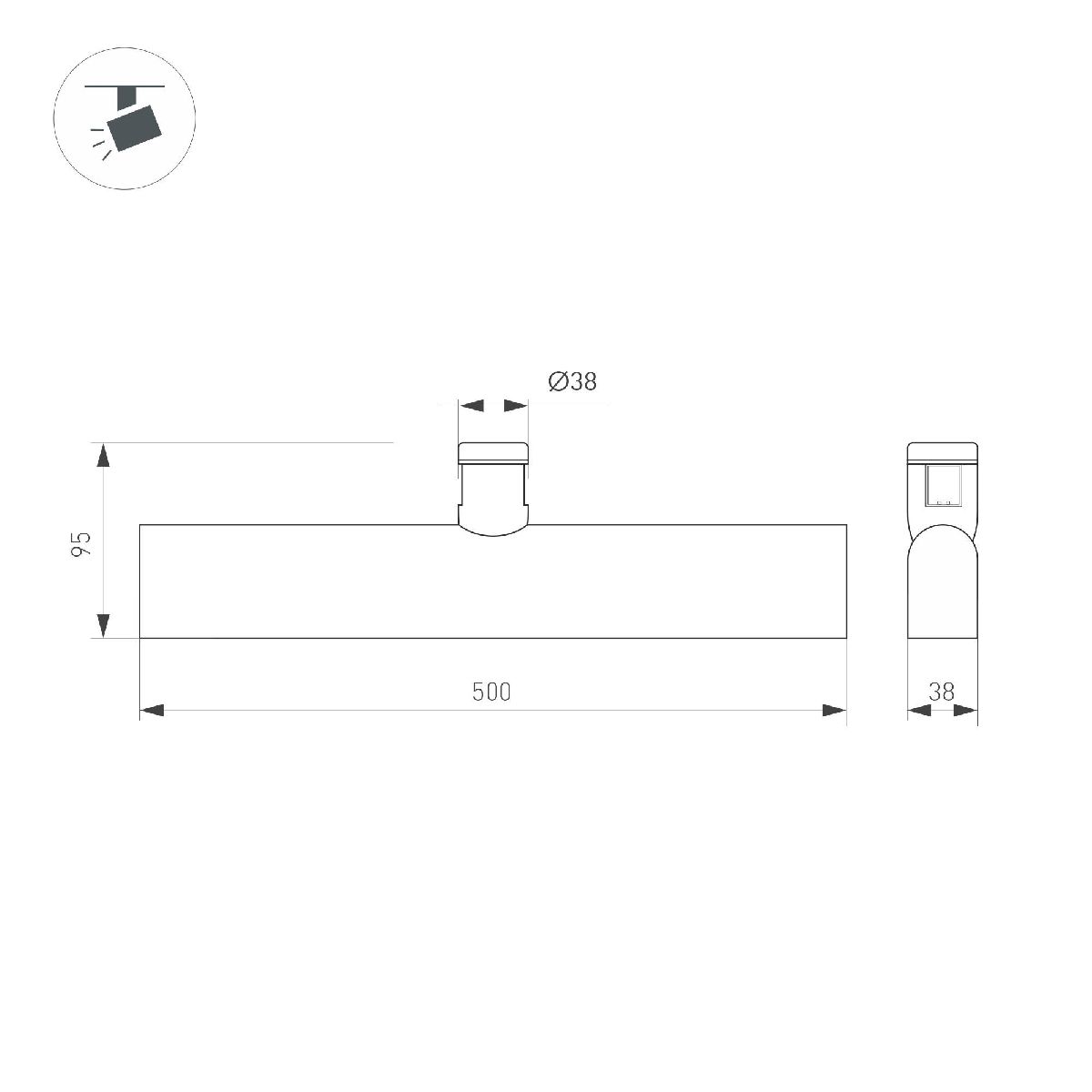 Трековый светильники Arlight ART-APRIORI-FLAT-L500-15W Day4000 039399 в Санкт-Петербурге