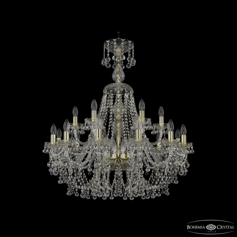 Подвесная люстра Bohemia Ivele Crystal 1409/12+6/300/XL-95 G в Санкт-Петербурге
