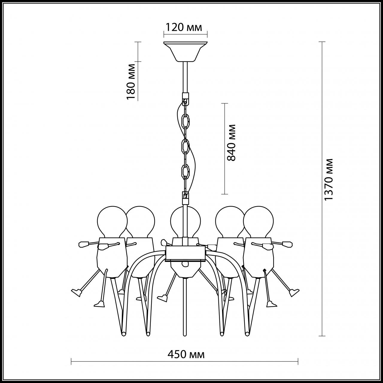 Подвесная люстра Odeon Light Riko boy 2582/5 в Санкт-Петербурге