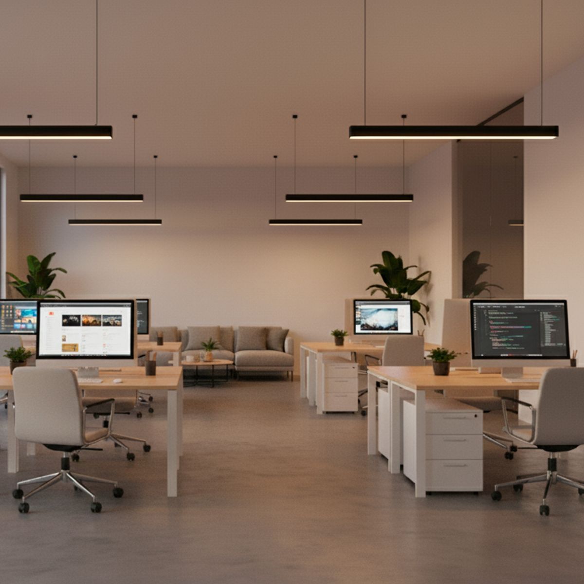 Линейный подвесной светильник Uniel UL-00013167 ULO-K10D 22W/4000K/L50/H IP40 BLACK в Санкт-Петербурге