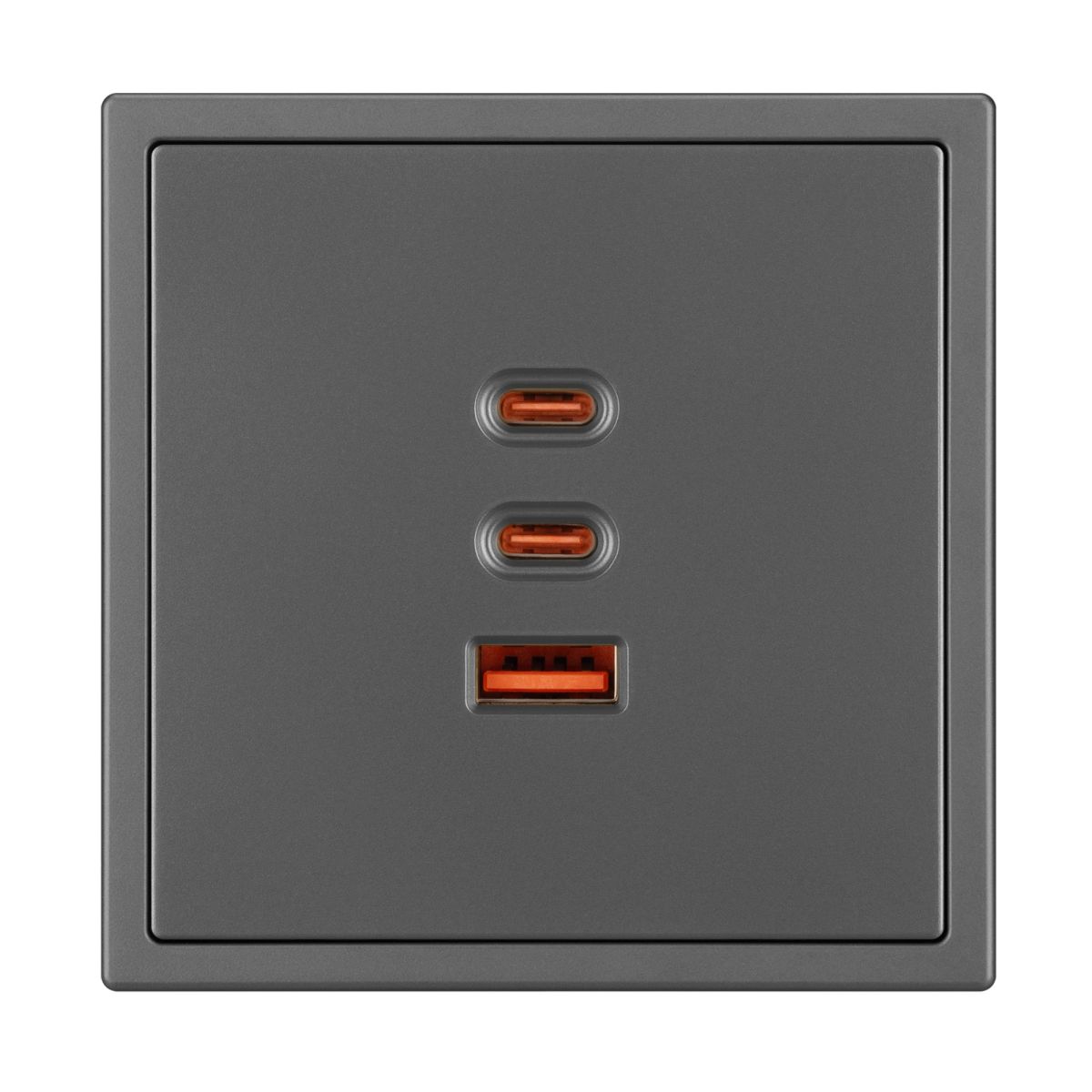 USB Розетка тип А+С+С софт-тач серый базальт Arlight SCT-MUACC-SFPL-FC-GR (65W, QC3) 061837(1) в Санкт-Петербурге