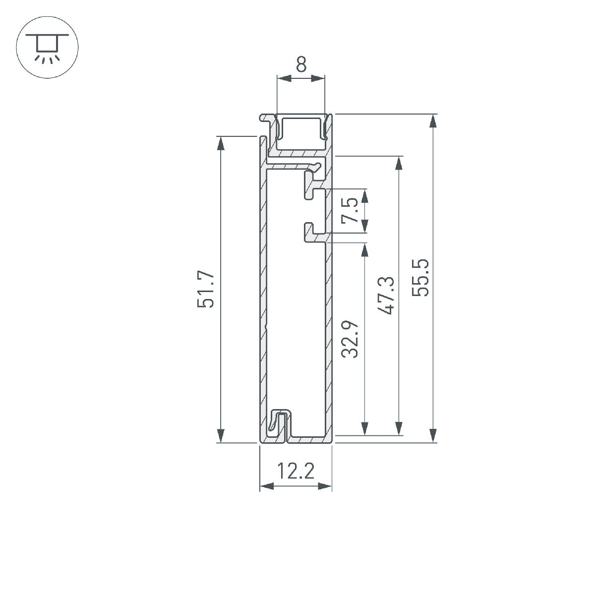 Профиль Arlight PLINTUS-H55-2000 WHITE 045445 в Санкт-Петербурге