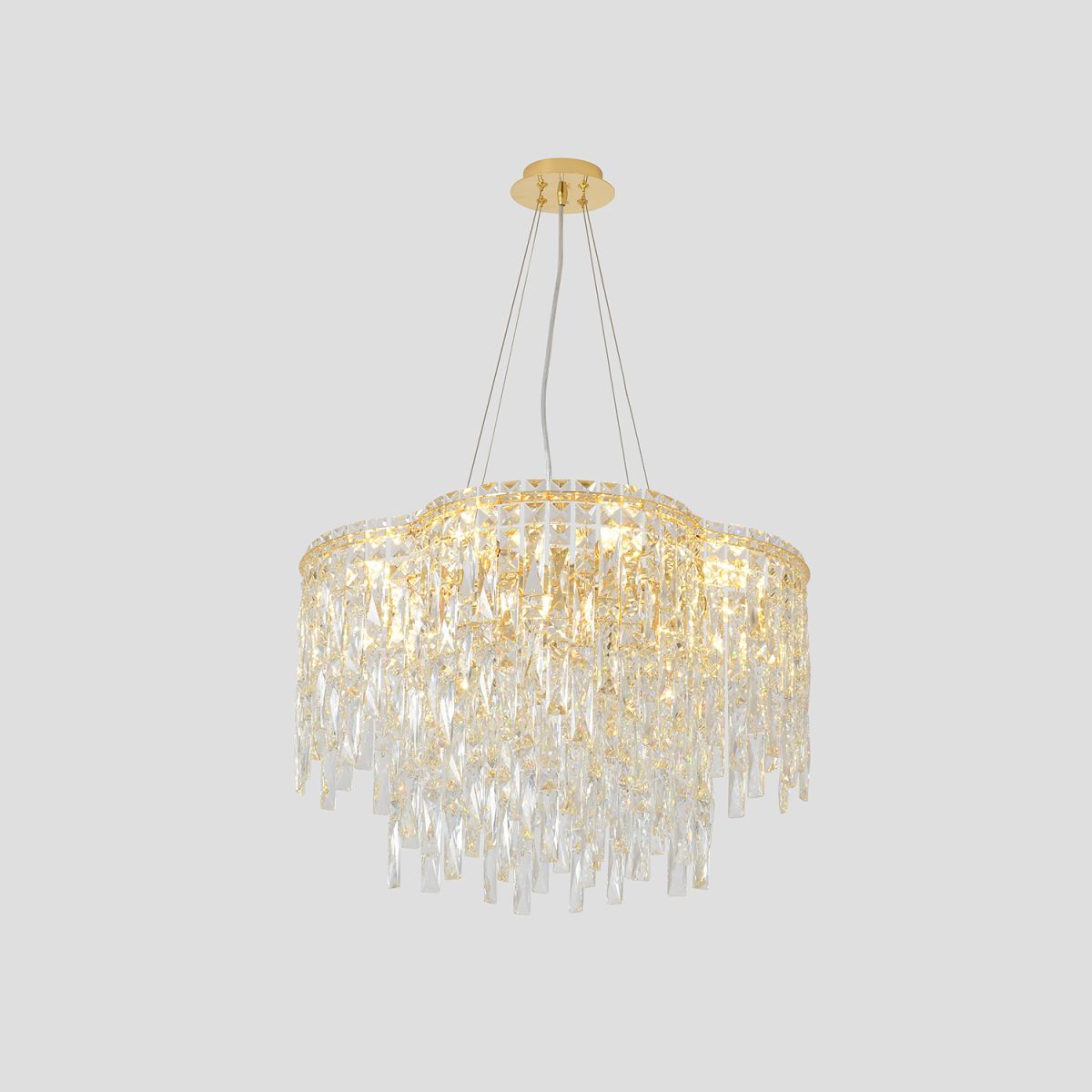 Подвесная люстра Crystal Lux ABRIL SP12 GOLD в Санкт-Петербурге