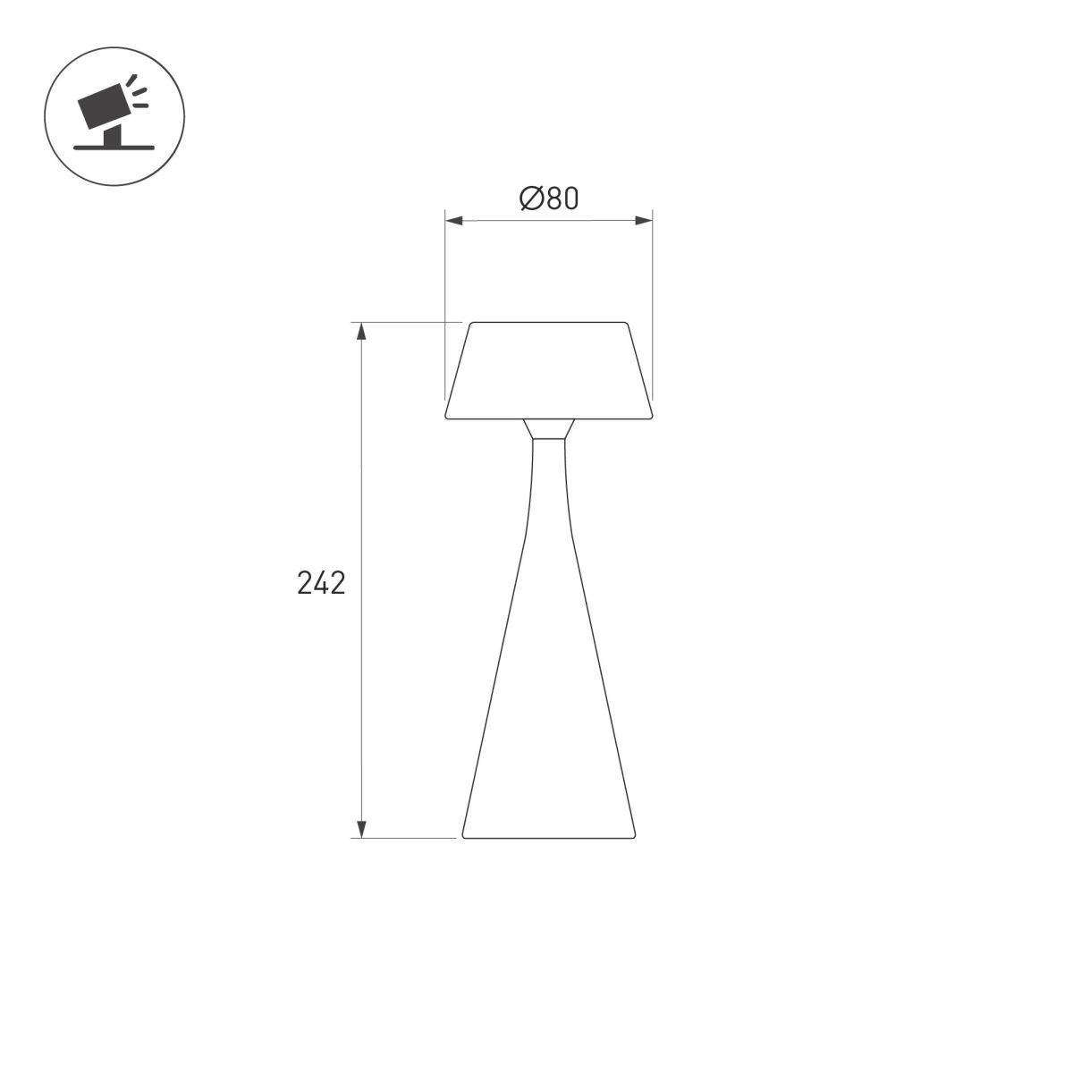 Настольная лампа с аккумулятором Arlight SP-TOMMY-TAB-2W Warm3000-MIX (WH, 154 deg) (IP54 Металл) 058565 в Санкт-Петербурге
