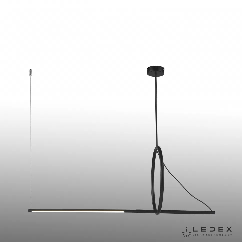 Подвесной светодиодный светильник iLedex Zoom 8075P/S-18W-3000K MBK-WH УЦ в #REGION_NAME_DECLINE_PP#