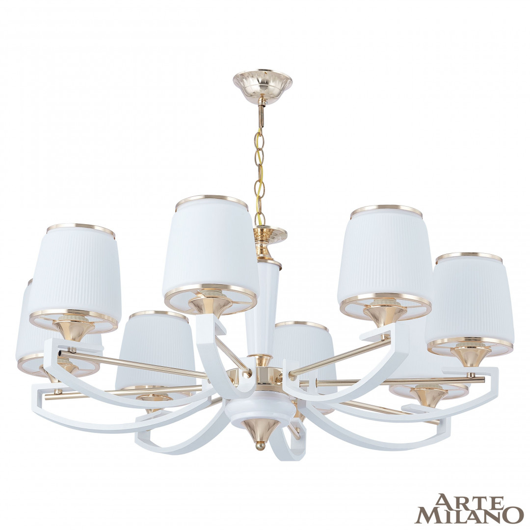 Подвесная люстра Arte Milano Florentia-2457 302457/8 Wh/Gd в Санкт-Петербурге
