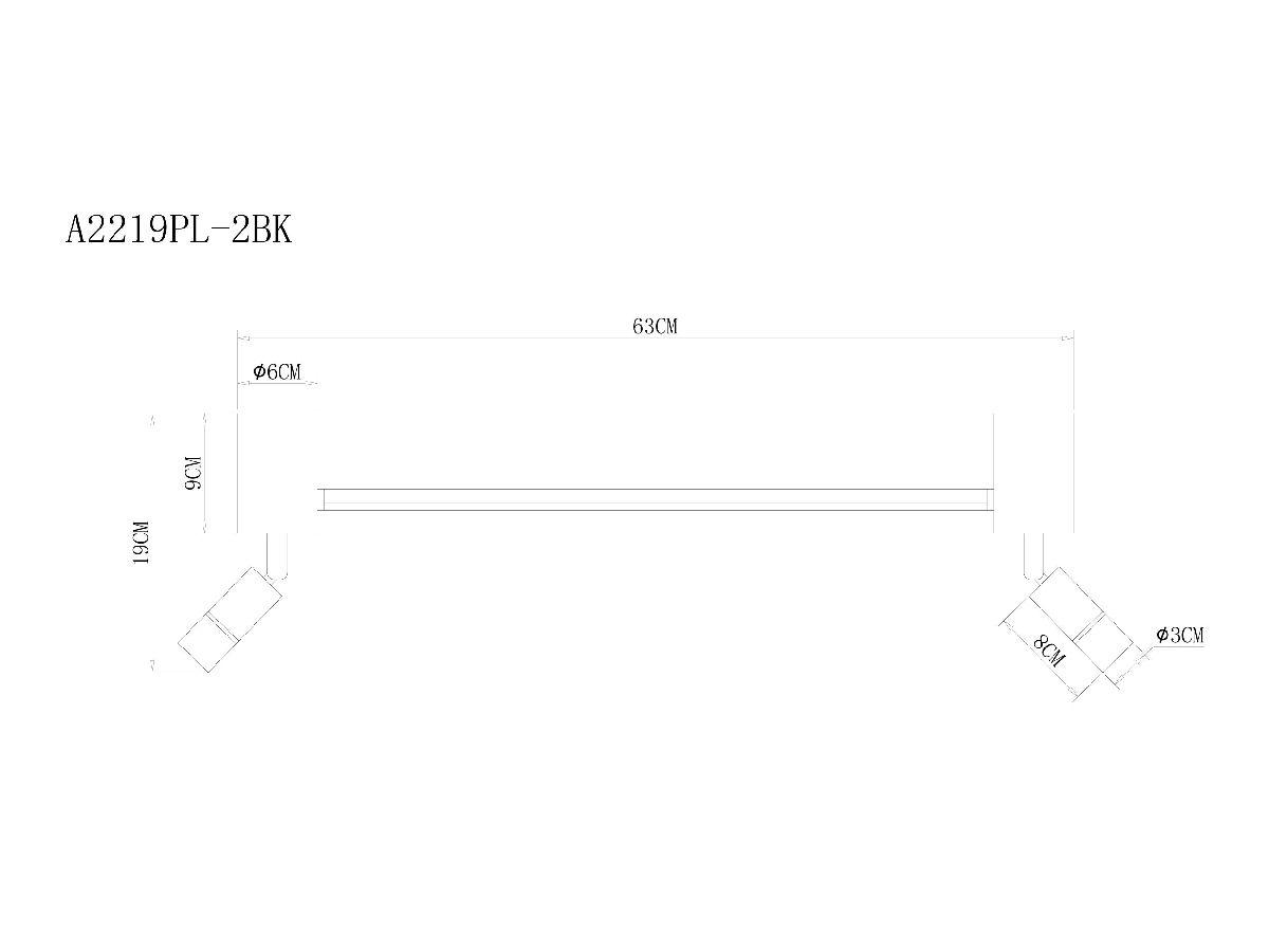 Спот Arte Lamp A2219PL-2BK в Санкт-Петербурге